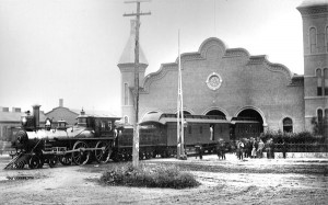 The photo shows the former train shed, which was once attached to the station, but unfortunately was demolished. 